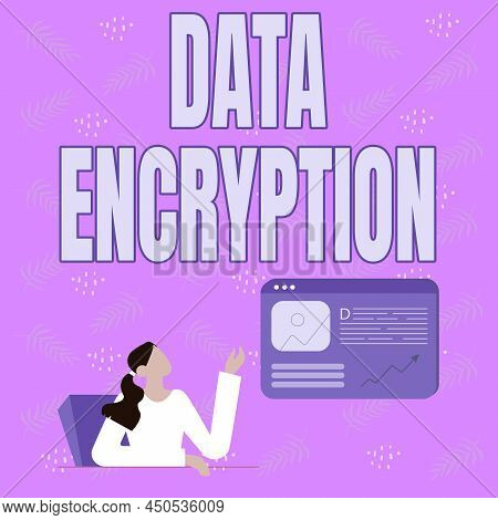 Text Showing Inspiration Data Encryption. Business Approach Symmetrickey Algorithm For The Encryptin