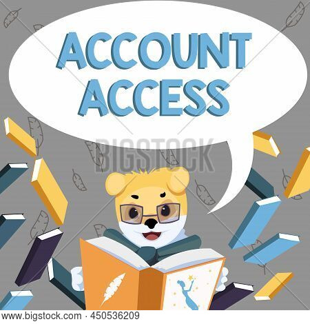 Handwriting Text Account Access. Internet Concept Having Permission To Use Particular Data On A Comp