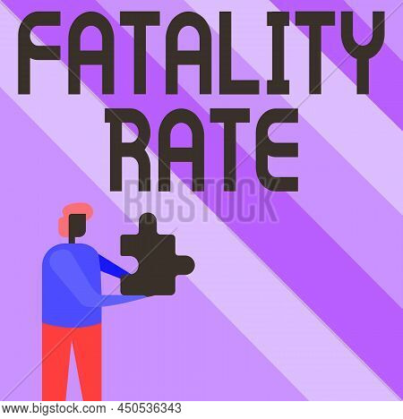 Text Caption Presenting Fatality Rate. Internet Concept Calculated Number Of Deaths Over A Specific 