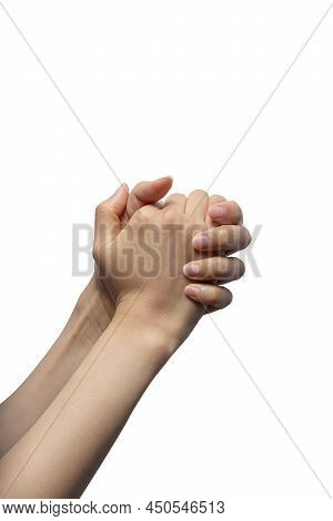 Gestures With Hands On A White Background