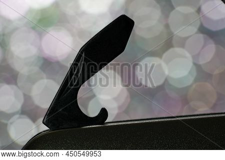 Damask Hand-forged Knife Made Of Several Layers Of Steel With An Exclusive Pattern Photographed In T
