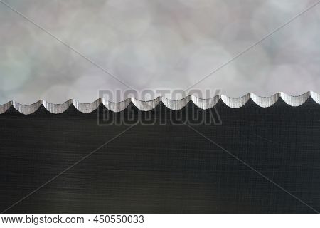 Damask Hand-forged Knife Made Of Several Layers Of Steel With An Exclusive Pattern Photographed In T