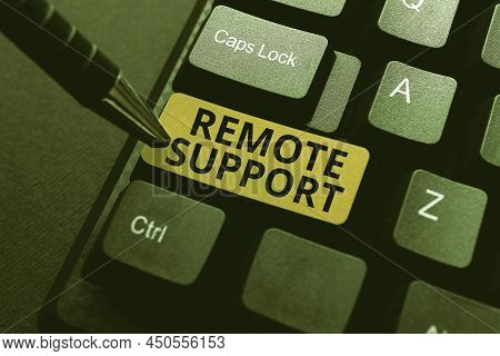 Text Showing Inspiration Remote Support. Internet Concept Help Endusers To Solve Computer Problems A