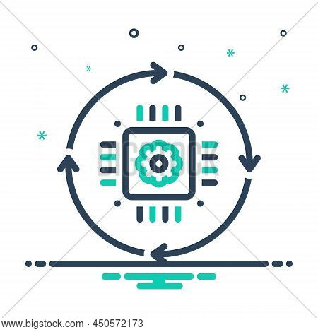 Mix Icon For Transform Digitilization Integrated Change Alter Modify Convert Rebuild
