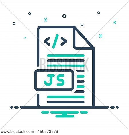 Mix Icon For Js File Folder Paper Attachment Fileformat Filetype Document