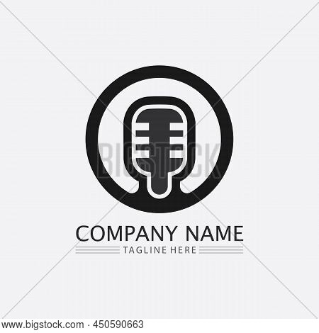 Note Icon Vector Illustration Design Sound Waves, Audio, Equalizer, Abstract, Head Set Logo Vector I