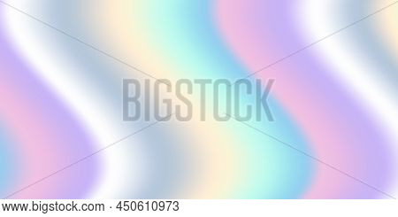 Rainbow Foil Effect Texture. Hologram Gradient Color Background. Light Rainbow With Holography Effec