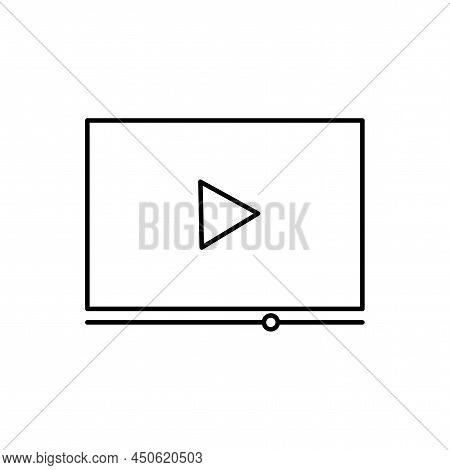 Modern Play Screen. Video Player Template. Internet Technology. Business Concept. Vector Illustratio