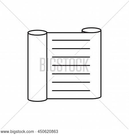 Retro Scroll Document, Great Design For Any Purposes. Drawing Engraving. Vector Illustration. Stock 