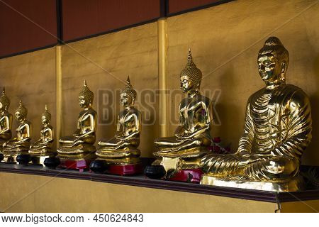 Buddha Statue For Thai People And Foreign Travelers Travel Visit And Respect Praying With Holy Myste