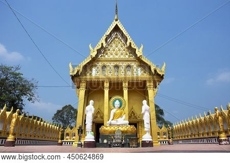 Ancient Architecture Antique Building Ubosot Church Of Wat Chaiyasitthawat Buddhist Temple For Thai
