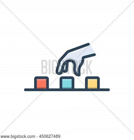 Color Illustration Icon For Picks Select Choice Glean Take Hand