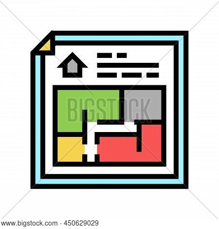 Floor Planning Color Icon Vector. Floor Planning Sign. Isolated Symbol Illustration