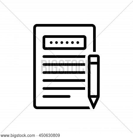 Black Line Icon For Clause Section Paragraph Article Passage Edite