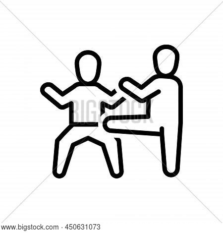Black Line Icon For Attacks Invasion Aggression Onslaught Fight Offensive Onslaught