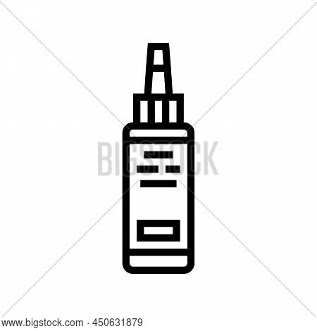 Hair Growth Serum Line Icon Vector. Hair Growth Serum Sign. Isolated Contour Symbol Black Illustrati