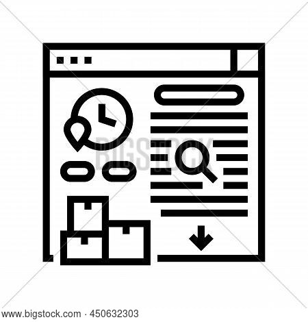 Inventory Movement History Report Line Icon Vector. Inventory Movement History Report Sign. Isolated