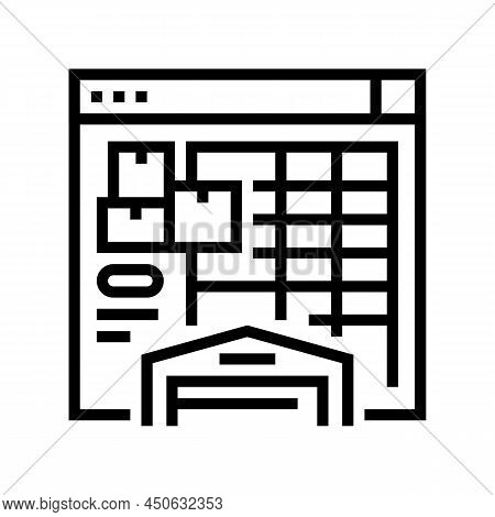 Inventory Value Report Line Icon Vector. Inventory Value Report Sign. Isolated Contour Symbol Black 