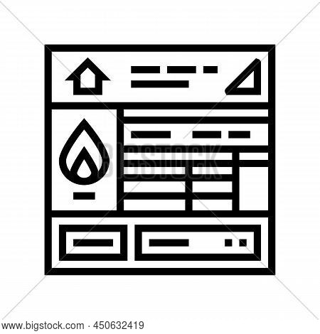 Gas Safety Certificates Line Icon Vector. Gas Safety Certificates Sign. Isolated Contour Symbol Blac