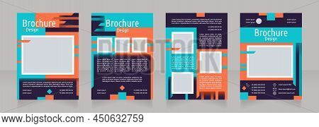 Brand Vision Statement Blank Brochure Design. Template Set With Copy Space For Text. Premade Corpora