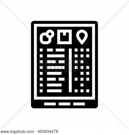 Item List Report Glyph Icon Vector. Item List Report Sign. Isolated Contour Symbol Black Illustratio