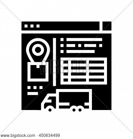Shipment Trends Report Glyph Icon Vector. Shipment Trends Report Sign. Isolated Contour Symbol Black