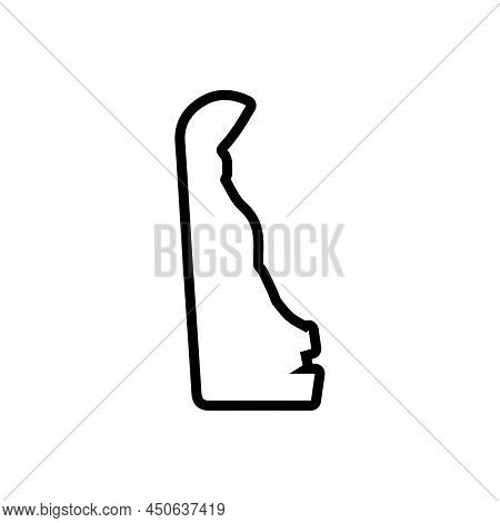 Black Line Icon For Dover Cliff Rock-face Scaur Nature Coastline