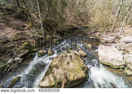 The Irrel Waterfall At The Teufelsschlucht , The Devils Gorge Nature Reserve