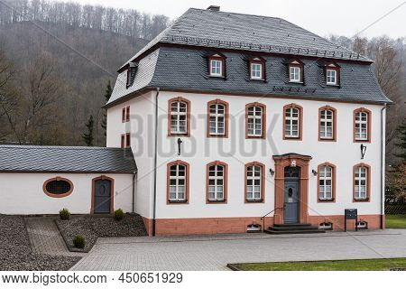 Prum, Rhineland-palatinate - Germany -04 08 2019 -typical Palace Like House At The Main Market Squar