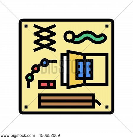 Busy Board Color Icon Vector. Busy Board Sign. Isolated Symbol Illustration