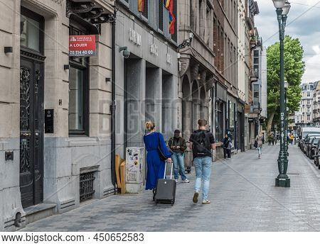 Brussels Old Town - Belgium -  - Upscale Eyewear Shop Theo Hoet In The Dansaert Street