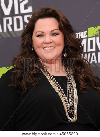 LOS ANGELES - 14 Nisan: Melissa McCarthy Mtv Film Ödülleri 2013 için 14 Nisan 2013 c ulaşan