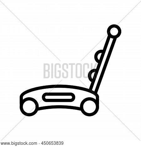 Push Toy Line Icon Vector. Push Toy Sign. Isolated Contour Symbol Black Illustration