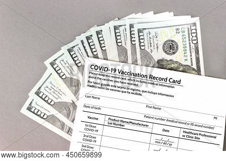 Covid-19 Vaccination Record Card, Coronavirus Immunization Certificate For Travel And One Hundred Do