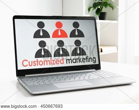 Customized Marketing Is Shown On The Business Photo Using The Text