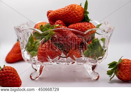 Strawberries In A Bowl To Keep Them Fresh And Full Of Nutrients, This Fruit Is Ideal For Diets And T