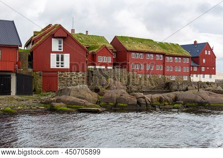 Some Old And Traditional Buildings In Tinganes, Torshavn, Faroe Islands, Denmark.