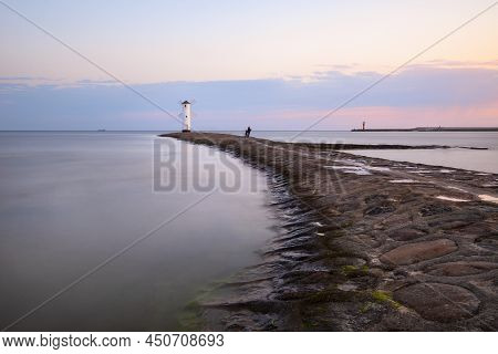 Lighthouse Windmill Stawa Mlyny, Swinoujscie, Baltic Sea - Poland