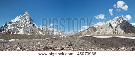 콩 코르 디 아 파노라마, Karakorum 범위, 파키스탄