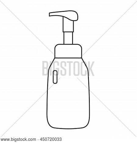 White Bottle Vector For Shampoo, Cosmetic, Spa, Food. Product Packaging. Cosmetic Package. Shampoo, 