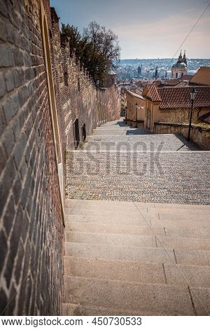 Empty Stairs In Prague