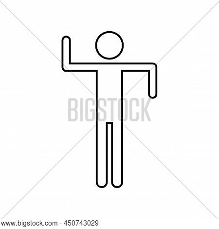 Abstract Man. Black Man On White Background. Man In Abstract Style. Vector Illustration. Stock Image