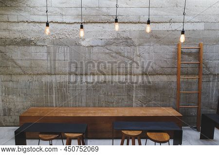 Cafe Interior Layout In A Loft Style In Dark Colors Open Space Interior View Of Various Coffee Welco