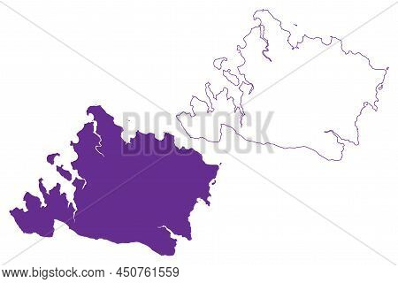 Iriomote Island (japan, East Asia, Japanese Archipelago, Yaeyama Islands) Map Vector Illustration, S
