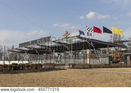 Indianapolis - Circa March 2022: Indianapolis Motor Speedway Gate One Entrance. Hosting The Indy 500