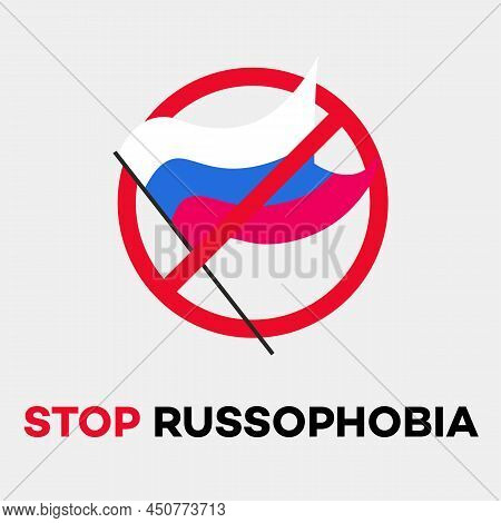 Rainbow Colored Flag And Round Prohibitory Sign. Stop Homosexual Propaganda. Vector 10 Eps