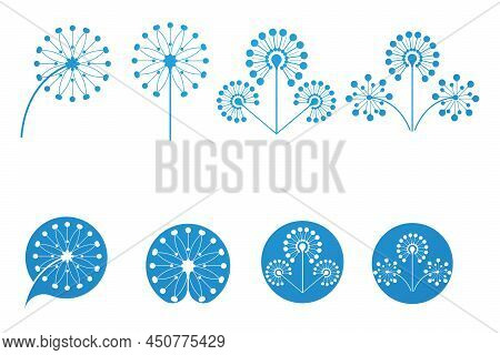 Flower Dandelion Logo Vector Icon Vector Elements