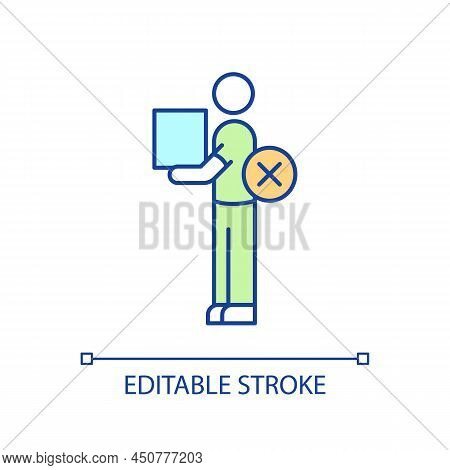 Improper Posture In Lifting Objects Rgb Color Icon. Manual Handling. Lifting Heavy Objects Technique