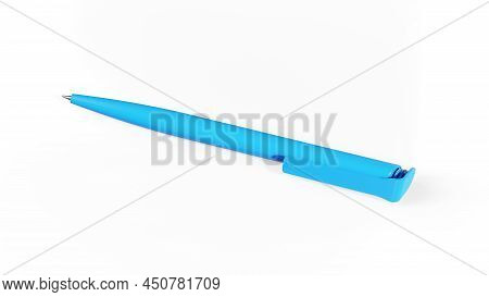 Ball Pen Mockup Isolated On White Background - 3d Render