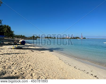 People Enjoying Junkanoo Beach In Nassau, Bahamas.